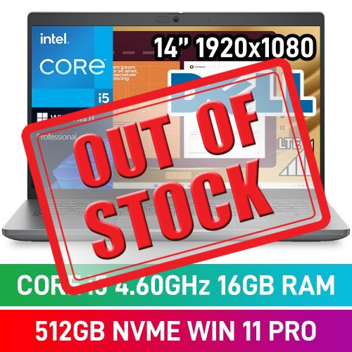 Dell Latitude 14 5450 N004L545014EMEA-4G Laptop — Core i5-1335U / 14" FHD / 16GB DDR5 RAM / 512GB Gen4 NVMe SSD / LTE / Windows 11 Pro / Platinum Silver