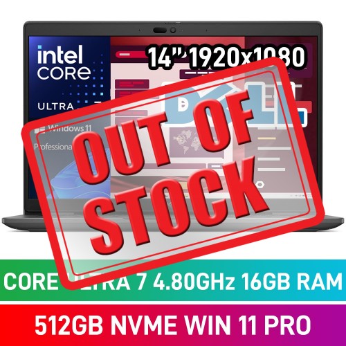 Dell Latitude 3450 N011L345014EMEA Laptop — Core Ultra 7 155U / 14" FHD / 16GB DDR5 RAM / 512GB Gen4 NVMe SSD / Windows 11 Pro / Soft Charcoal