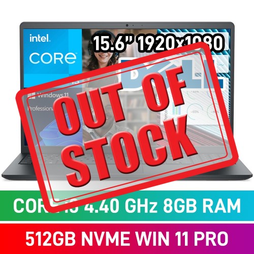 Dell Vostro 15 3520 N3001PVNB3520EMEA01 Laptop — Core i3-1215U / 15.6" FHD / 8GB DDR4 RAM / 512GB NVMe SSD / Windows 11 Pro / Carbon Black