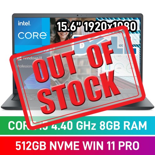 Dell Vostro 15 3520 N3002PVNB3520EMEA0 Laptop — Core i5-1235U / 15.6" FHD / 8GB DDR4 RAM / 512GB NVMe SSD / Windows 11 Pro / Carbon Black