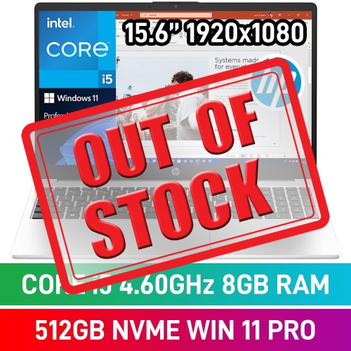 HP 250 G10 AD1D8ET Laptop — Core i3-1315U / 15.6" FHD / 8GB DDR4 / 512GB Gen4 NVMe SSD / Windows 11 Pro / Turbo Silver