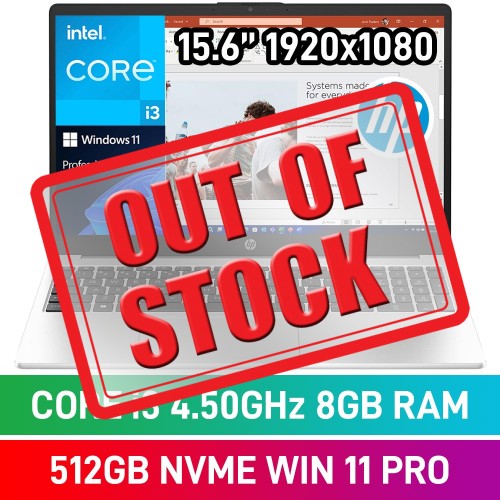 HP 250 G10 B39Q2AT Laptop — Core i3-1315U / 15.6" FHD / 8GB DDR4 / 512GB Gen4 NVMe SSD / Windows 11 Pro / Turbo Silver