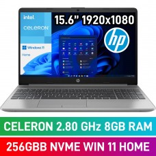 HP 250 G9 7M9W3ES Laptop — Celeron N4500 / 15.6" FHD / 8GB DDR4 / 256GB NVMe SSD / Windows 11 Home / Asteroid Silver