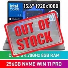 HP 250R G9 DF6L7ET#8GB Laptop — Intel Core 3 100U / 15.6" FHD / 8GB DDR4 / 256GB NVMe SSD / Windows 11 Pro / Dark Ash Silver