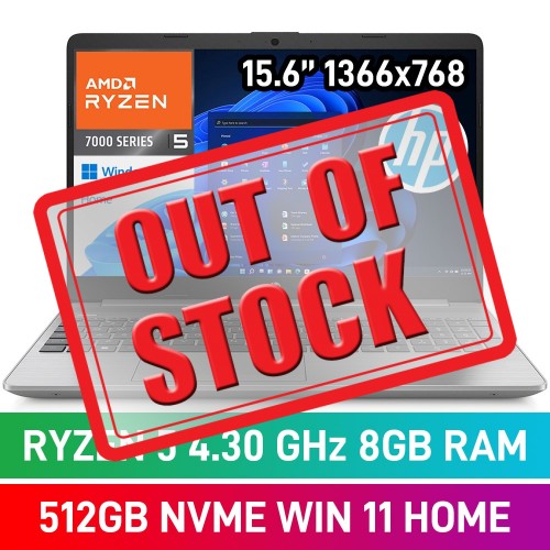 HP 255 G8 6Q7Y6ES Laptop — Ryzen 5 5625U / 15.6" WXGA / 8GB DDR4 / 512GB NVMe SSD / Windows 11 Home / Asteroid Silver