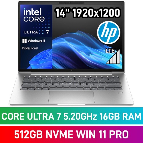 HP EliteBook 6 G1i 14 CK8G9EA Laptop — Intel Core Ultra 7 255U / 14" WUXGA / 16GB DDR5 / 512GB Gen4 NVMe SSD / 4G LTE / Windows 11 Pro / Pike Silver HP EliteBook 6 G1i 14 CK8G9EA Laptop — Intel Core Ultra 7 255U / 14" WUXGA / 16GB DDR5 / 512GB Gen4 NVMe SSD / 4G LTE / Windows 11 Pro / Pike Silver