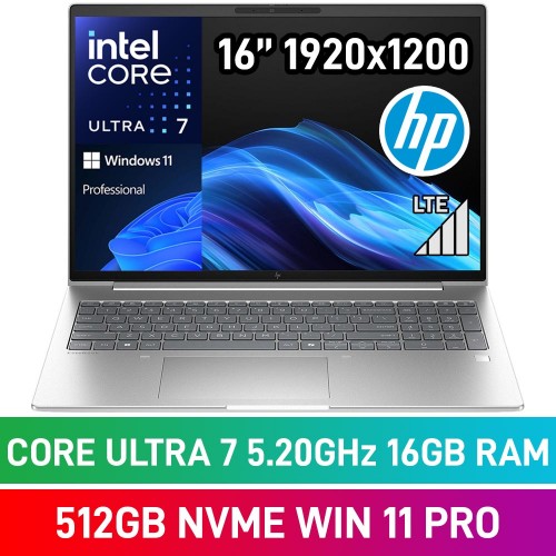 HP EliteBook 6 G1i 16 CK8G4EA Laptop — Intel Core Ultra 7 255U / 16" WUXGA / 16GB DDR5 / 512GB Gen4 NVMe SSD / 4G LTE / Windows 11 Pro / Pike Silver HP EliteBook 6 G1i 16 CK8G4EA Laptop — Intel Core Ultra 7 255U / 16" WUXGA / 16GB DDR5 / 512GB Gen4 NVMe SSD / 4G LTE / Windows 11 Pro / Pike Silver