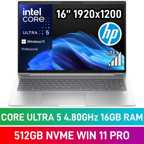 HP EliteBook 6 G1i 16 CK8H0EA Laptop — Intel Core Ultra 5 225U / 16" WUXGA / 16GB DDR5 / 512GB Gen4 NVMe SSD / 4G LTE / Windows 11 Pro / Pike Silver HP EliteBook 6 G1i 16 CK8H0EA Laptop — Intel Core Ultra 5 225U / 16" WUXGA / 16GB DDR5 / 512GB Gen4 NVMe SSD / 4G LTE / Windows 11 Pro / Pike Silver