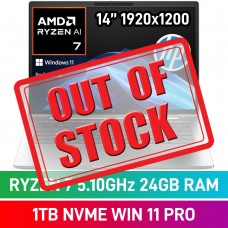 HP ProBook 4 G1a 14 B9YM1ET Laptop — AMD Ryzen 7 250 / 14" WUXGA / 24GB DDR5 / 1TB Gen4 NVMe SSD / Windows 11 Pro / Pike Silver