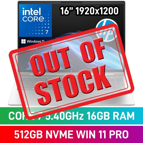HP ProBook 4 G1iR 16 C38L5AT Laptop — Intel Core 7 150U / 16" WUXGA / 16GB DDR5 / 512GB Gen4 NVMe SSD / Windows 11 Pro / Pike Silver HP ProBook 4 G1iR 16 C38L5AT Laptop — Intel Core 7 150U / 16" WUXGA / 16GB DDR5 / 512GB Gen4 NVMe SSD / Windows 11 Pro / Pike Silver