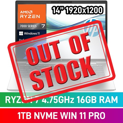 HP ProBook 445 G11 A38HCET Laptop — AMD Ryzen 7 7735U / 14" WUXGA / 16GB DDR5 / 1TB Gen4 NVMe SSD / Windows 11 Pro / Pike Silver
