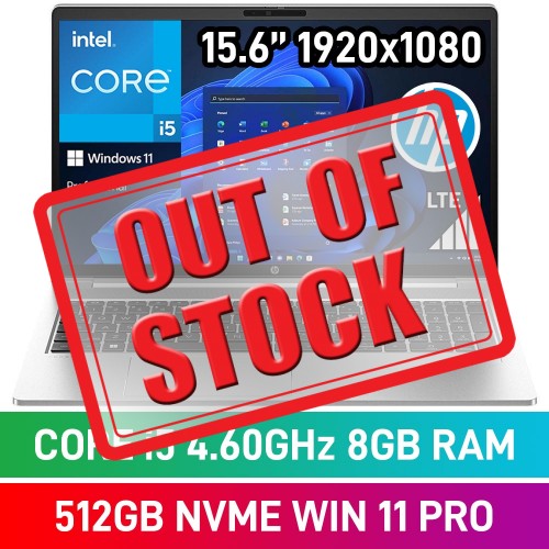 HP ProBook 450 G10 968K2ET Laptop — Core i5-1335U / 15.6" FHD / 8GB DDR4 / 512GB NVMe SSD / LTE / Windows 11 Pro / Pike Silver