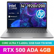 HP ZBook 8 G1i 14 CG0Q3ET Laptop — Intel Core Ultra 9 285H / 14" WUXGA / 32GB DDR5 / NVIDIA RTX 500 Ada 4GB / 1TB Gen4 NVMe SSD / Windows 11 Pro / Meteor Silver