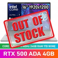 HP ZBook 8 G1i 16 CF8H4ET Laptop — Intel Core Ultra 7 255H / 16" WUXGA / 24GB DDR5 / NVIDIA RTX 500 Ada 4GB / 1TB Gen4 NVMe SSD / Windows 11 Pro / Meteor Silver