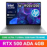 HP ZBook 8 G1i 16 CG0G9ET Laptop — Intel Core Ultra 7 255H / 16" WUXGA / 32GB DDR5 / NVIDIA RTX 500 Ada 4GB / 1TB Gen4 NVMe SSD / Windows 11 Pro / Meteor Silver HP ZBook 8 G1i 16 CG0G9ET Laptop — Intel Core Ultra 7 255H / 16" WUXGA / 32GB DDR5 / NVIDIA RTX 500 Ada 4GB / 1TB Gen4 NVMe SSD / Windows 11 Pro / Meteor Silver