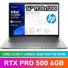 HP ZBook 8 G2i 14 E5UR1ES Laptop — Intel Core Ultra 9 386H / 14" WUXGA / 32GB DDR5 / NVIDIA RTX PRO 500 Blackwell 6GB / 1TB Gen5 NVMe SSD / Windows 11 Pro / Meteor Silver