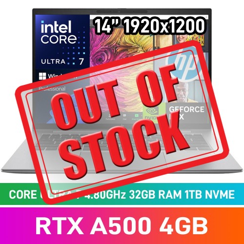 HP ZBook Firefly 14 G11 5G3Z7ES Laptop — Core Ultra 7 155H / 14" WUXGA / 32GB DDR5 / NVIDIA RTX A500 4GB / 1TB Gen4 NVMe SSD / Windows 11 Pro / Silver HP ZBook Firefly 14 G11 5G3Z7ES Laptop — Core Ultra 7 155H / 14" WUXGA / 32GB DDR5 / NVIDIA RTX A500 4GB / 1TB Gen4 NVMe SSD / Windows 11 Pro / Silver