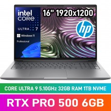HP ZBook X G1i 16 C9EQ9ET Laptop — Intel Core Ultra 7 255H / 16" WUXGA / 32GB DDR5 / NVIDIA RTX PRO 500 6GB / 1TB Gen4 NVMe SSD / Windows 11 Pro / Meteor Silver HP ZBook X G1i 16 C9EQ9ET Laptop — Intel Core Ultra 7 255H / 16" WUXGA / 32GB DDR5 / NVIDIA RTX PRO 500 6GB / 1TB Gen4 NVMe SSD / Windows 11 Pro / Meteor Silver