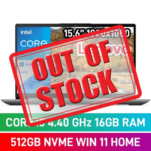 Lenovo IdeaPad 3 82RK00V0FU Laptop — Core i5-1235U / 15.6" FHD / 16GB DDR4 / 512GB Gen4 NVMe SSD / Windows 11 Home / Arctic Grey