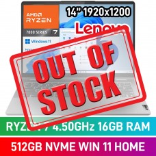 Lenovo IdeaPad Flex 5 15IAX9E 82XX00DFSA Laptop — AMD Ryzen 7 7730U / 14" WUXGA Touchscreen / 16GB DDR4 RAM / 512GB NVMe SSD / Windows 11 Home / Arctic Grey