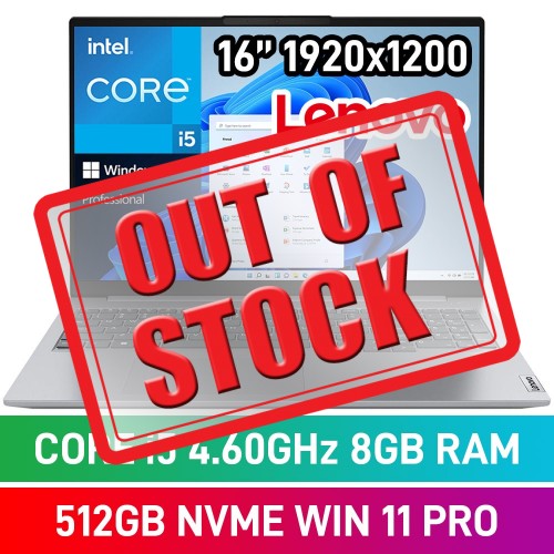 Lenovo ThinkBook 16 G6 21KH004NSA Laptop — Core i5-1335U / 16" WUXGA / 8GB DDR5 / 512GB NVMe SSD / Windows 11 Pro / Arctic Grey