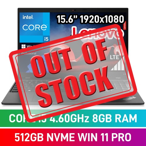 Lenovo ThinkPad L15 Gen 4 21H30049ZA Laptop — Core i5-1335U / 15.6" FHD / 8GB DDR4 / 512GB NVMe SSD / LTE / Windows 11 Pro / Thunder Black
