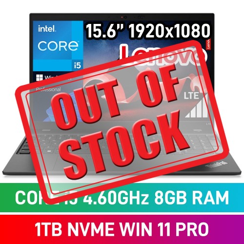 Lenovo ThinkPad L15 Gen 4 21H3S05800 Laptop — Core i5-1335U / 15.6" FHD / 8GB DDR4 / 1TB NVMe SSD / LTE / Windows 11 Pro / Thunder Black