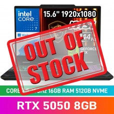 MSI CYBORG 15 B2RWEKG-092ZA Laptop — Intel Core 7 240H / 15.6" FHD 144Hz / 16GB DDR5 RAM / GeForce RTX 5050 8GB / 512GB Gen4 NVMe SSD / Windows 11 Home / Translucent Black