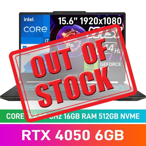 MSI CYBORG 15 A13VE-830ZA Laptop — Core i7-13620H / 15.6" FHD 144Hz / 16GB DDR5 RAM / GeForce RTX 4050 6GB / 1TB Gen4 NVMe SSD / Windows 11 Home / Translucent Black
