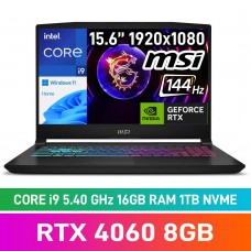MSI KATANA 15 B13VFK-850ZA Laptop — Core i9-13900H / 15.6" FHD 144Hz / 16GB DDR5 RAM / GeForce RTX 4060 8GB / 1TB Gen4 NVMe SSD / Windows 11 Home / Black