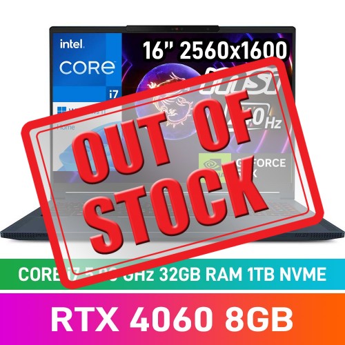 MSI STEALTH 16 STUDIO A13VF-081ZA Laptop — Core i7-13700H / 16" WQXGA 240Hz / 32GB DDR5 RAM / GeForce RTX 4060 8GB / 1TB Gen4 NVMe SSD / Windows 11 Home / Star Blue