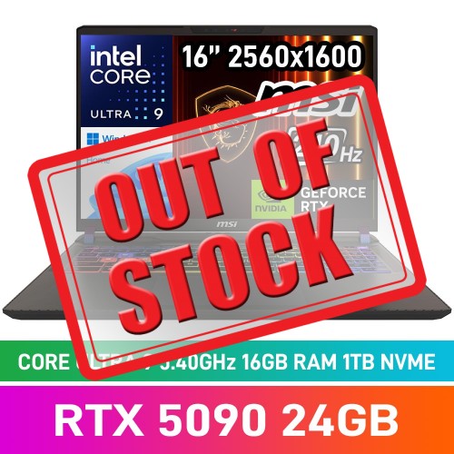 MSI VECTOR 16 HX AI A2XWJG-482ZA Laptop — Core Ultra 9 275HX / 16" WQXGA 240Hz / 16GB DDR5 RAM / GeForce RTX 5090 24GB / 1TB Gen4 NVMe SSD / Windows 11 Home / Cosmos Grey MSI VECTOR 16 HX AI A2XWJG-482ZA Laptop — Core Ultra 9 275HX / 16" WQXGA 240Hz / 16GB DDR5 RAM / GeForce RTX 5090 24GB / 1TB Gen4 NVMe SSD / Windows 11 Home / Cosmos Grey