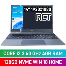 RCT MAY 2 MW14Q1B Laptop — Core i3-1005G1 / 14" FHD / 4GB DDR3 / 128GB NVMe SSD / Windows 10 Home / Silver
