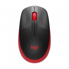Logitech M190 Wireless Optical Ambidextrous Office Mouse — Red