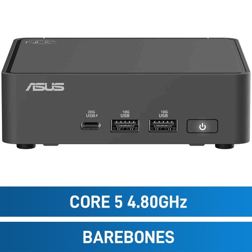 ASUS NUC 15 PRO RNUC15CRKC500000 Barebones Mini PC — Core 5 210H / No RAM (DDR5-5600) / No SSD (2 x NVMe Gen4) / No OS