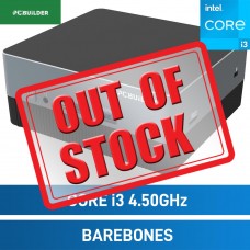PCBuilder CUBE Barebones Mini PC, Core i3-1315U / No RAM (DDR4-3200) / No SSD (NVMe Gen4 & 2.5" SATA) / No OS