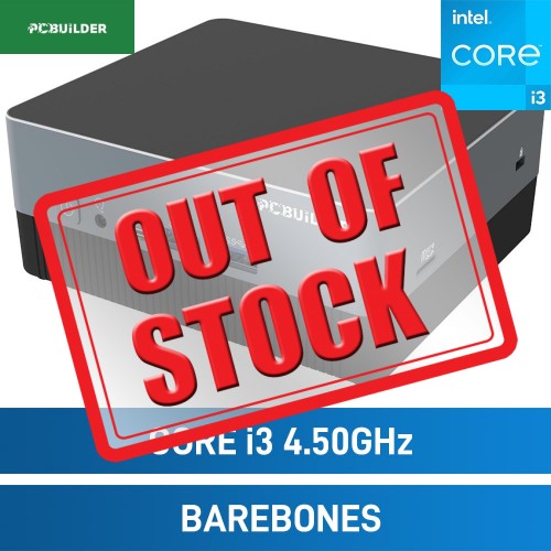 PCBuilder CUBE Barebones Mini PC, Core i3-1315U / No RAM (DDR4-3200) / No SSD (NVMe Gen4 & 2.5" SATA) / No OS