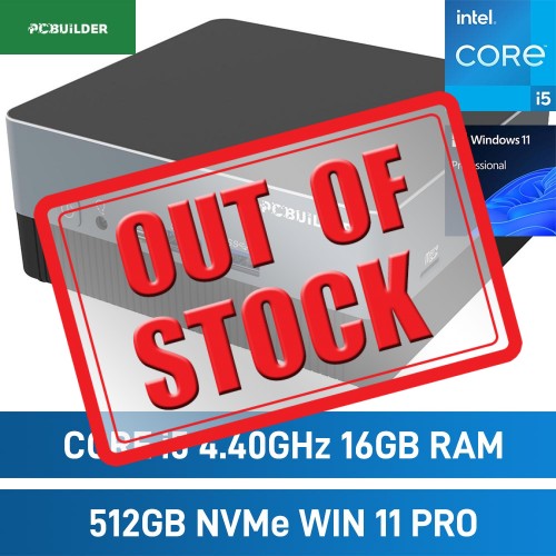 PCBuilder CUBE Mini PC, Core i5-1235U / 16GB DDR4-3200 / 512GB NVMe / Windows 11 Pro