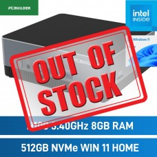 PCBuilder CUBE Mini PC, Intel Processor N100 / 8GB DDR4-3200 / 512GB NVMe SSD / Windows 11 Home PCBuilder CUBE Mini PC, Intel Processor N100 / 8GB DDR4-3200 / 512GB NVMe SSD / Windows 11 Home