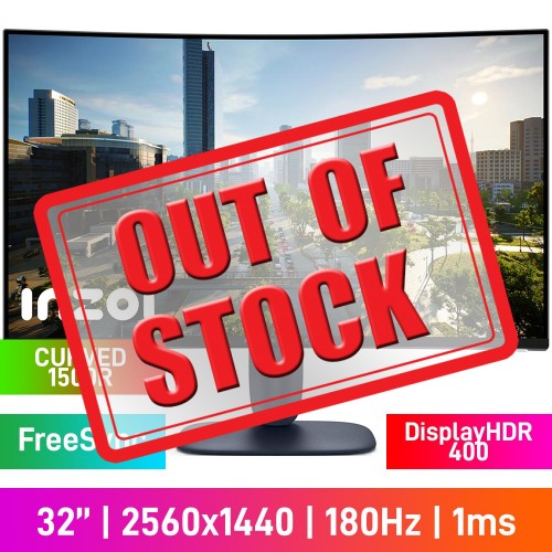 Alienware AW3225DM WQHD (2560x1440) 1500R Curved Gaming Monitor, 180Hz, FreeSync, DisplayHDR 400, VA, 31.5"