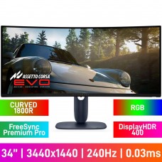 Alienware AW3425DW UWQHD (3440x1440) 1800R Curved Gaming Monitor with RGB Lighting, 240Hz, FreeSync Premium Pro, DisplayHDR 400 True Black, QD-OLED, 34.2" Alienware AW3425DW UWQHD (3440x1440) 1800R Curved Gaming Monitor with RGB Lighting, 240Hz, FreeSync Premium Pro, DisplayHDR 400 True Black, QD-OLED, 34.2"