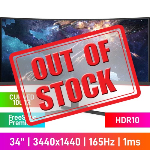 AOC CU34G3S Ultra-Wide UWQHD (3440x1440) 1000R Curved Gaming Monitor, 165Hz, FreeSync Premium, VA, HDR10, 34" AOC CU34G3S Ultra-Wide UWQHD (3440x1440) 1000R Curved Gaming Monitor, 165Hz, FreeSync Premium, VA, HDR10, 34"