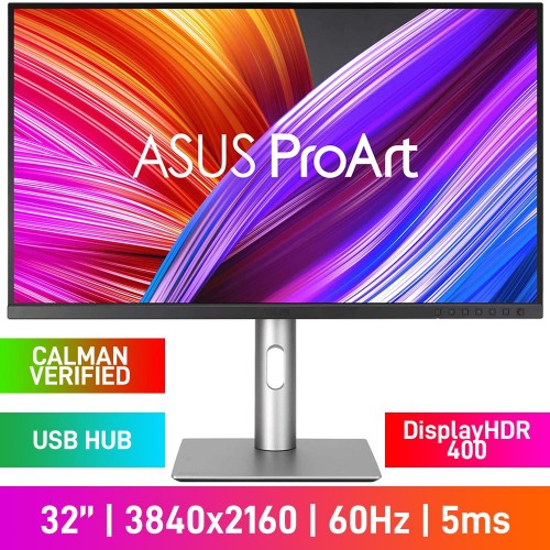 ASUS ProArt PA329CRV 4K UHD (3840x2160) Calman Verified Monitor, 60Hz, Adaptive Sync, IPS, DisplayHDR 400, 31.5" ASUS ProArt PA329CRV 4K UHD (3840x2160) Calman Verified Monitor, 60Hz, Adaptive Sync, IPS, DisplayHDR 400, 31.5"