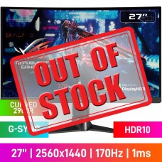 ASUS ROG Strix XG27AQV WQHD (2560x1440) 2900R Curved Gaming Monitor, 170Hz, G-SYNC, Fast IPS, HDR10, 27"