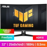 ASUS TUF GAMING VG32WQ3B WQHD (2560x1440) 1500R Curved Gaming Monitor, 180Hz, FreeSync, Fast VA, HDR10, 31.5" ASUS TUF GAMING VG32WQ3B WQHD (2560x1440) 1500R Curved Gaming Monitor, 180Hz, FreeSync, Fast VA, HDR10, 31.5"