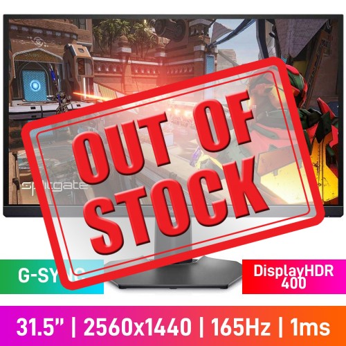Dell G3223D WQHD (2560x1440) Gaming Monitor, 165Hz, G-SYNC, DisplayHDR 400, IPS, 31.5"