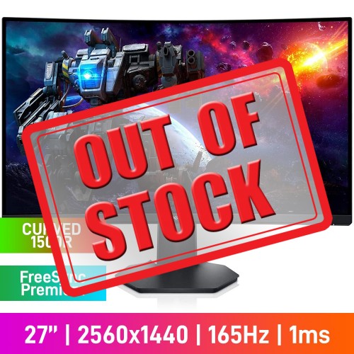 Dell S2722DGM WQHD (2560x1440) 1500R Curved Gaming Monitor, 165Hz, FreeSync Premium, VA, 27"