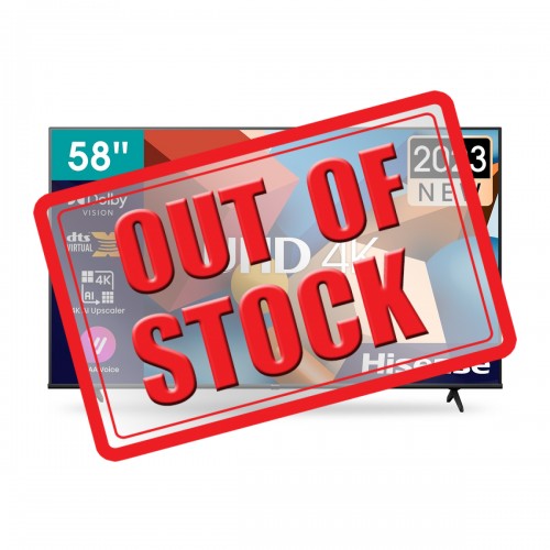 Hisense A6K Series 58A6K 58" 4K UHD (3840x2160) Dolby Vision HDR10+ Smart TV with Wi-Fi and Bluetooth