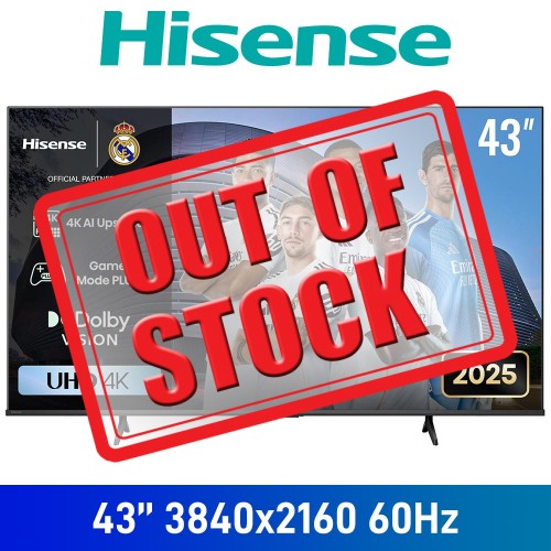 Hisense A6Q Series 43A6Q 43" 4K UHD (3840x2160) Dolby Vision Smart TV with Wi-Fi and Bluetooth