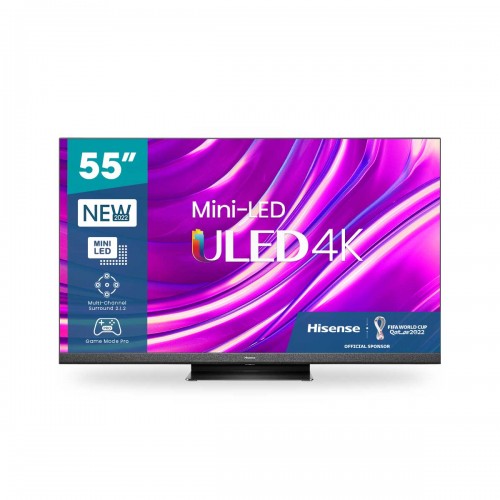 Hisense U8H 55" 4K UHD (3840x2160) HDR10+ Quantum Dot MiniLED Smart TV with WiFi and Bluetooth